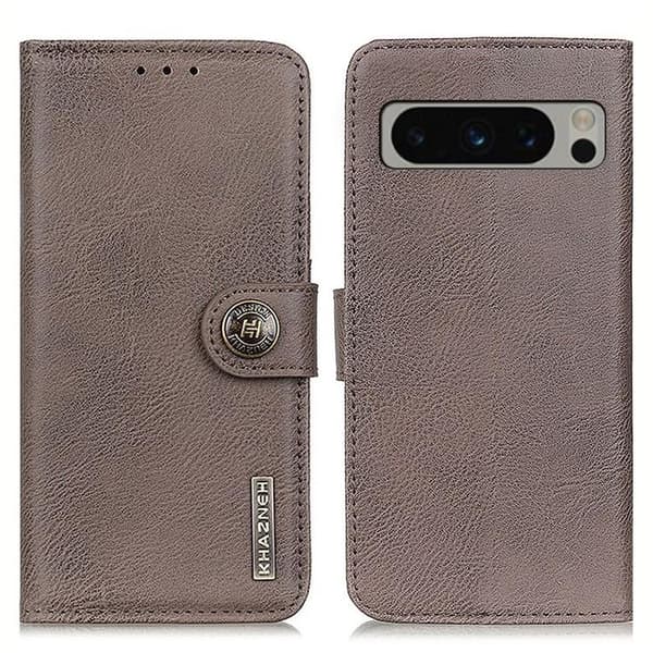 KHAZNEH Google Pixel 8 Plånboksfodral Cowhide - Grå