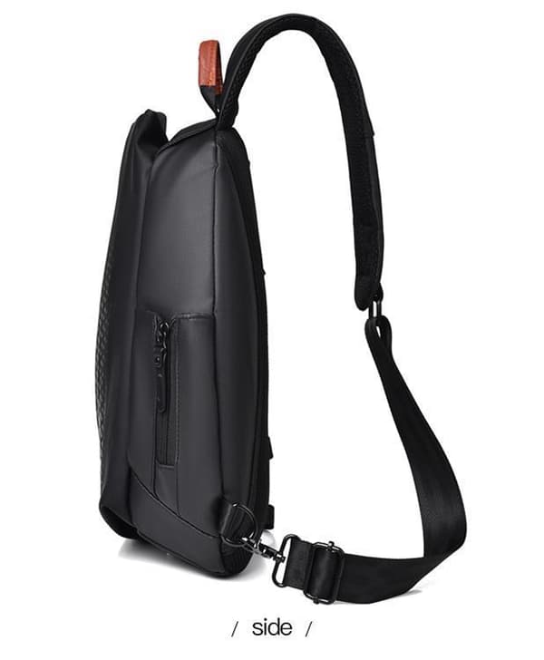 CrossBody Väska Ryggsäck USB Port - Svart