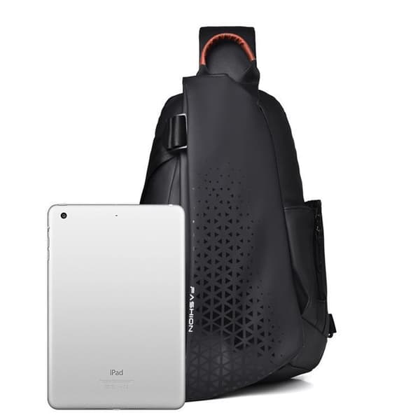 CrossBody Väska Ryggsäck USB Port - Svart