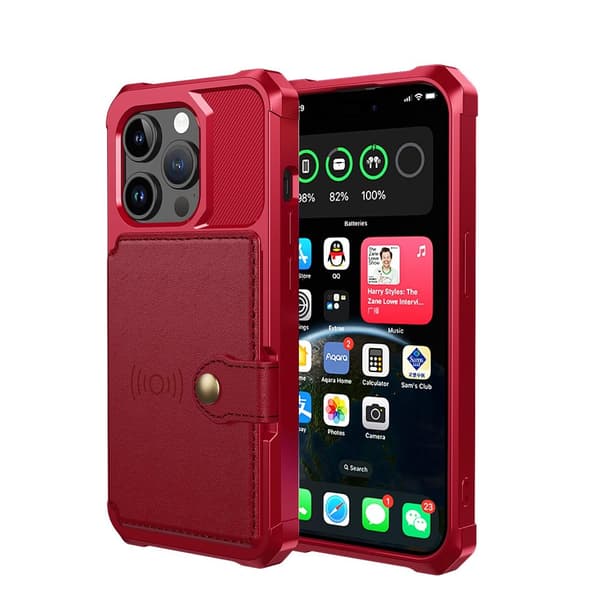 Elegant plånboksfodral i lyxigt PU-läder för iPhone 15 Pro Max