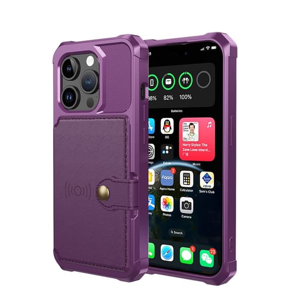 Elegant plånboksfodral i lyxigt PU-läder för iPhone 15 Pro Max