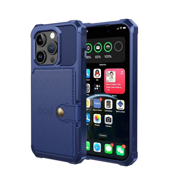 Elegant plånboksfodral i lyxigt PU-läder för iPhone 15 Pro Max
