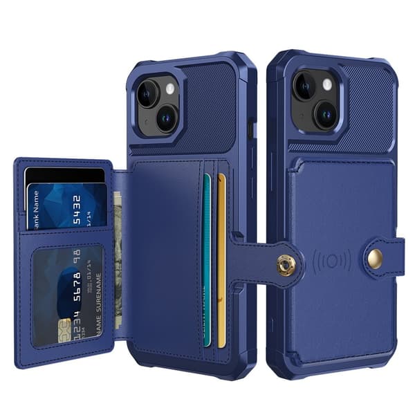 Elegant plånboksfodral i lyxigt PU-läder för iPhone 15 Plus