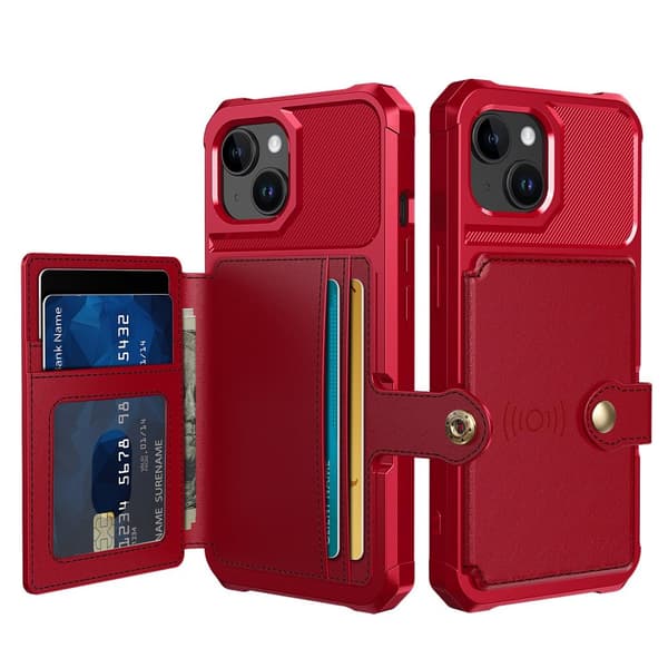Elegant plånboksfodral i lyxigt PU-läder för iPhone 15 Plus