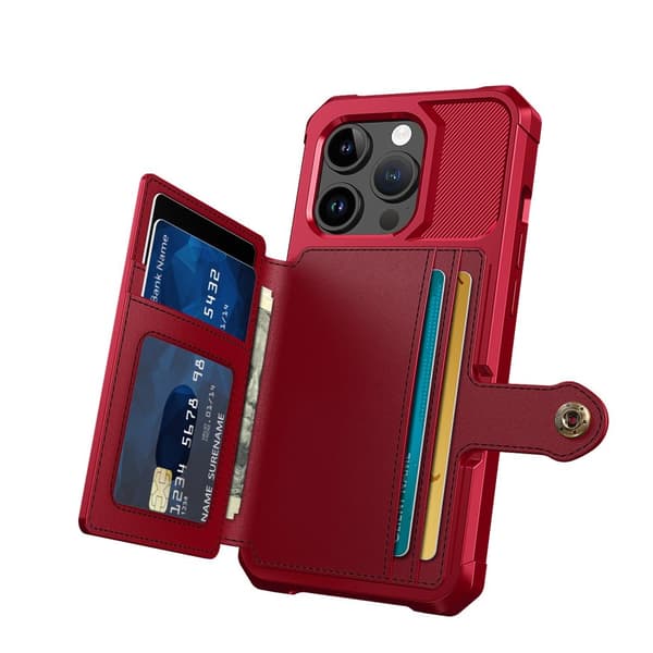 Elegant plånboksfodral i lyxigt PU-läder för iPhone 15 Pro