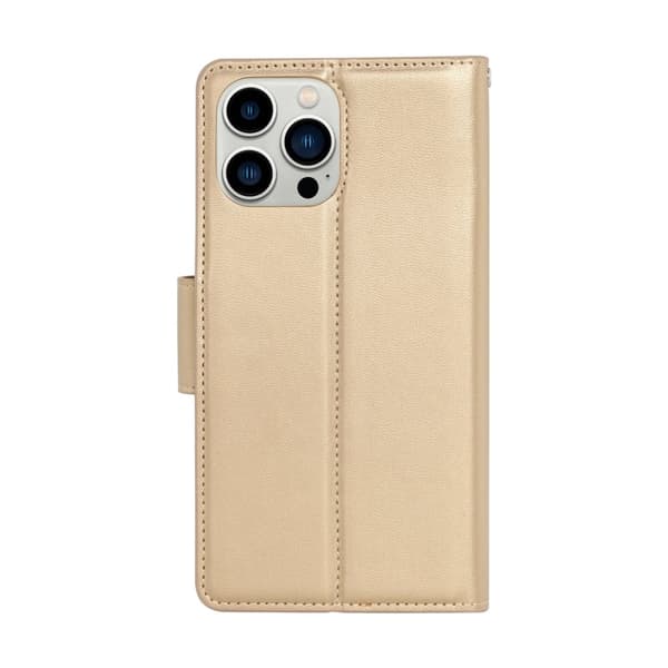 iPhone 15 pro max - Elegant Plånboksfodral Guld