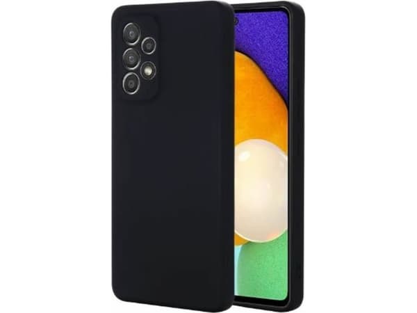 eSTUFF Madrid - Baksidesskydd för mobiltelefon - silikon - svart - för Samsung Galaxy A15, A15 5G