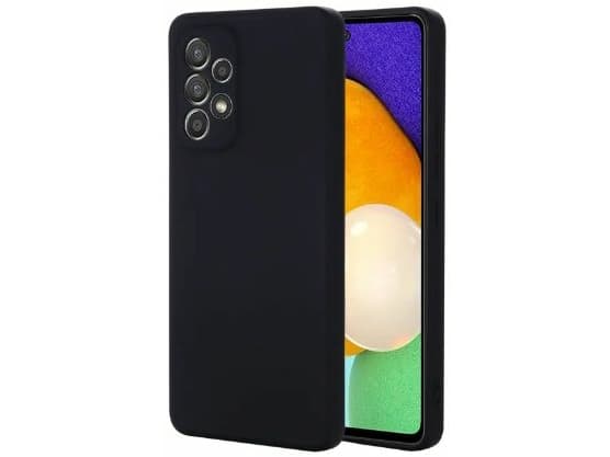 eSTUFF Madrid - Baksidesskydd för mobiltelefon - silikon - svart - för Samsung Galaxy A15, A15 5G