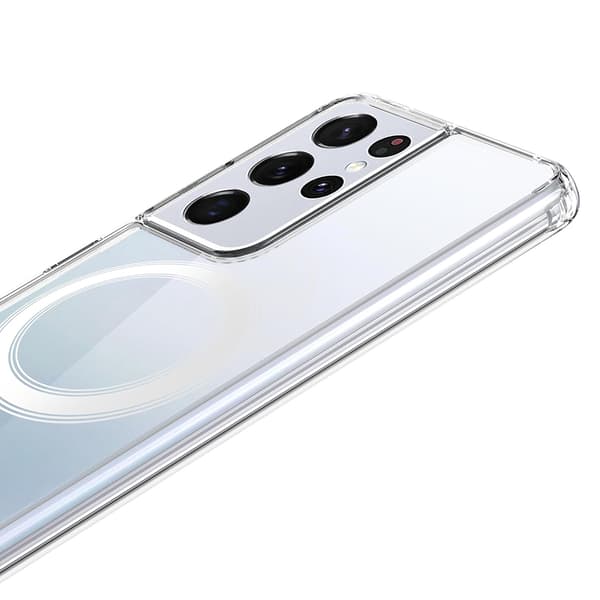 Magnetiskt trådlöst laddningsskal i PC-material för Galaxy S21 ultra