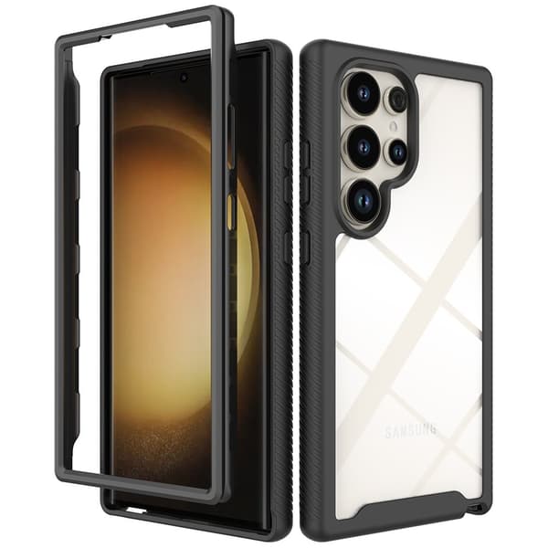 För Samsung Galaxy S24 Ultra -skal i PC+TPU med stötdämpande mobilskal