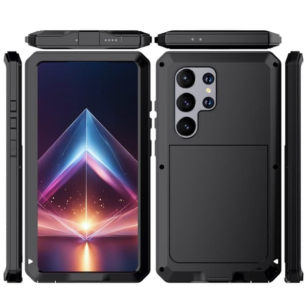 Samsung Galaxy S24 Ultra Case Panserbeskyttelse Case Shell + hærdet glas