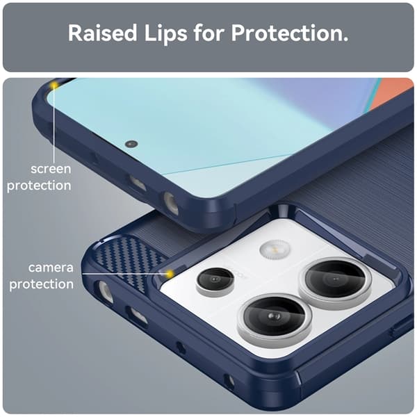 Xiaomi Redmi Note 13 Pro Plus Mobilskal Carbon - Blå