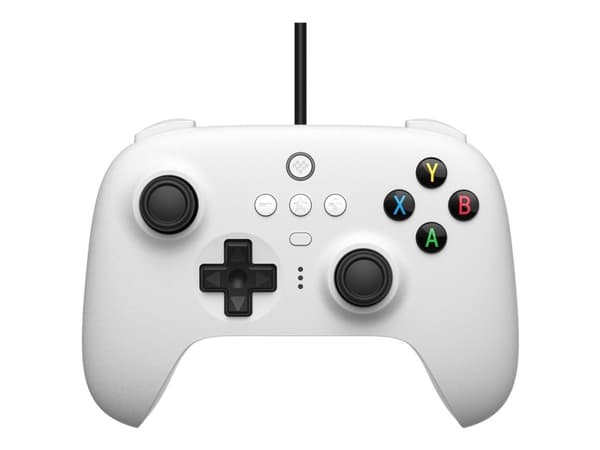 8Bitdo Ultimate - Håndkonsoll - kablet - hvit - for PC, Android, Raspberry Pi, Nintendo Switch, Steam Deck