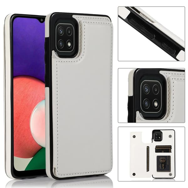 Samsung Galaxy A22 5G - Stilsäkert Skal med Korthållare