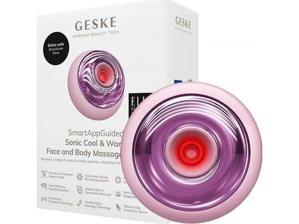 Geske Cool &amp; Warm 9in1 äänihierontalaite vartalolle ja kasvoille (vaaleanpunainen)