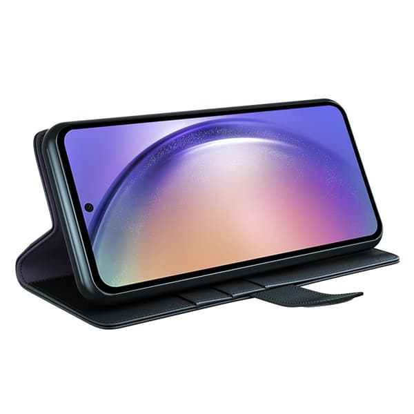 Äkta Läderfodral Samsung Galaxy A55 Svart