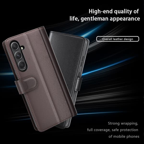 Äkta Läderfodral Samsung Galaxy A55 Brun
