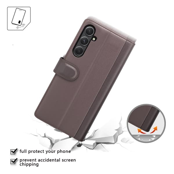 Äkta Läderfodral Samsung Galaxy A55 Brun
