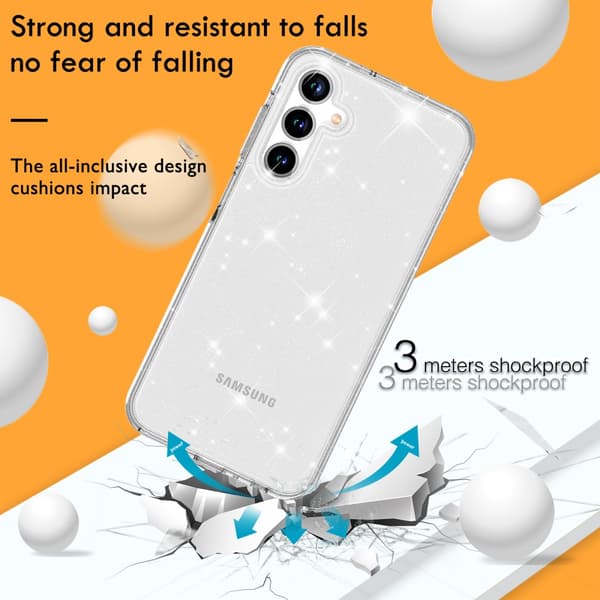 Samsung Galaxy A55 Skal Glitter Transparent