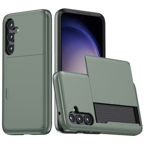 Samsung Galaxy A55 Skal Kortfack Grön