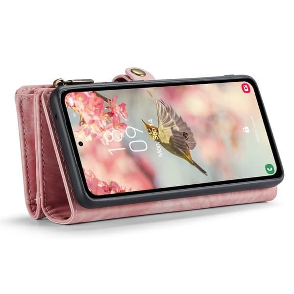 CaseMe Multi-Slot 2 i 1 Plånboksfodral Samsung Galaxy A55 Rosa