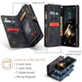 Miniatyrbild 8 av 9: CaseMe Multi-Slot 2 i 1 Plånboksfodral Samsung Galaxy A55 Svart