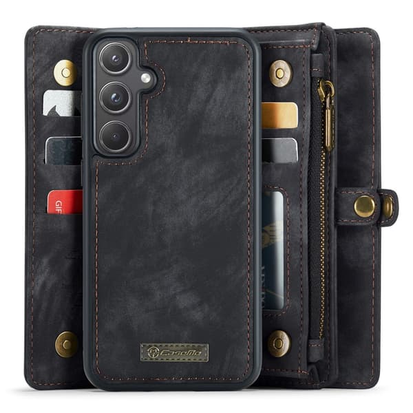 CaseMe Multi-Slot 2 i 1 Plånboksfodral Samsung Galaxy A55 Svart