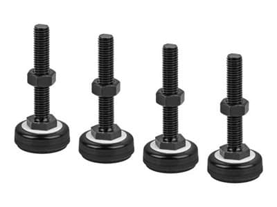 Lanberg - Rack feet - M10 - RAL 9004, svart (en pakke 4)