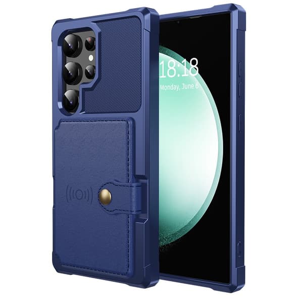 Elegant Plånboksfodral Läder med Fäste för Samsung Galaxy S24 Ultra