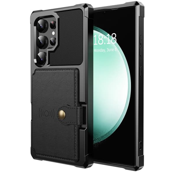 Elegant Plånboksfodral Läder med Fäste för Samsung Galaxy S24 Ultra