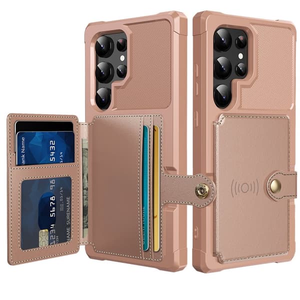 Elegant Plånboksfodral Läder med Fäste för Samsung Galaxy S24 Ultra