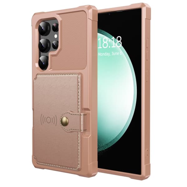 Elegant Plånboksfodral Läder med Fäste för Samsung Galaxy S24 Ultra
