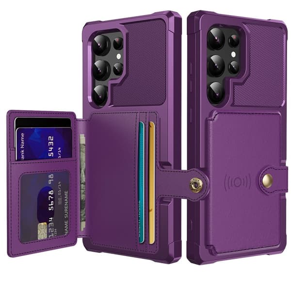 Elegant Plånboksfodral Läder med Fäste för Samsung Galaxy S24 Ultra