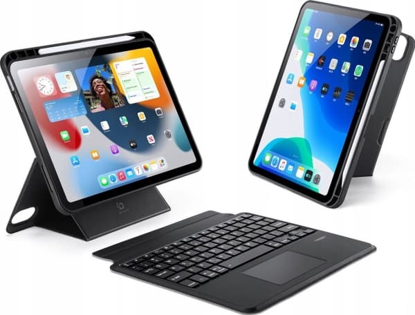 Dux Ducis nettbrettetui DUX DUCIS DK sammenleggbart etui med trådløst tastatur for iPad Pro 10 (2022) sort