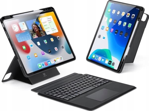 Dux Ducis DUX DUCIS DK sammenleggbart etui med trådløst tastatur for iPad Pro 12.9 (2020/2021/2022) sort