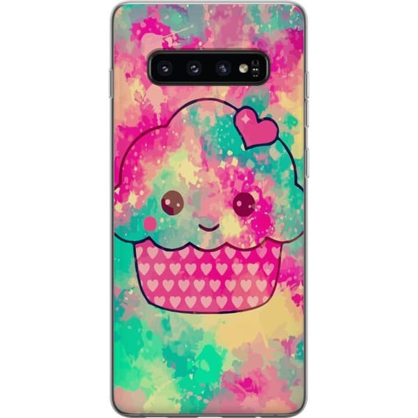 Samsung Galaxy S10 Läpinäkyvä kuori Cupcake