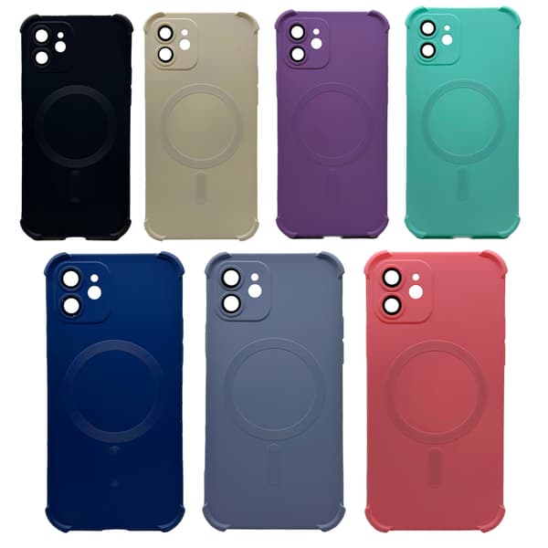 iPhone 12 - Silikonskal med Magnetiskt Stötskydd