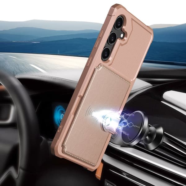 PU-Läder Plånbok Magnetiskt Hållare Fodral för Samsung Galaxy A24 4G