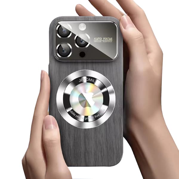 iPhone 14 Pro Max - Trätexturerat Magsafe Trådlöst Laddningsskal