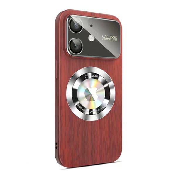 iPhone 11 -  Trätexturerat Magsafe Trådlöst Laddningsskal Brun Brun