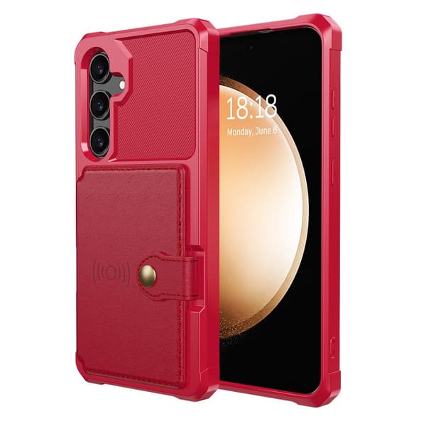Samsung Galaxy A35 5G - Plånboksfodral i PU-läder med magnetiskt hållare