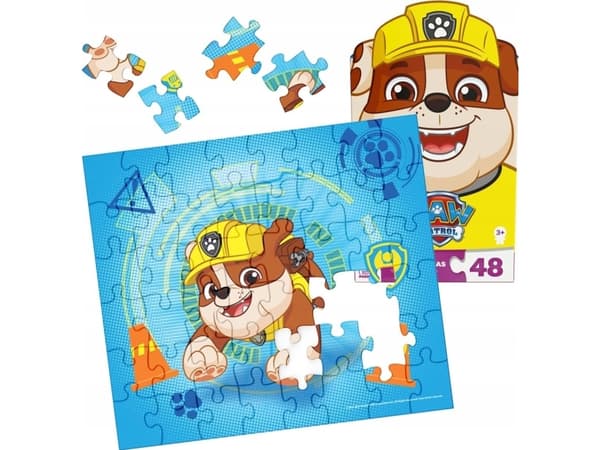 Games PAW Patrol, 48-Piece Jigsaw Puzzle with Cute Ear Gift Box Chase Marshall Skye Everest Rubble Ryder PAW Patrol Toy Puzzles, for Kids Ages 3 and