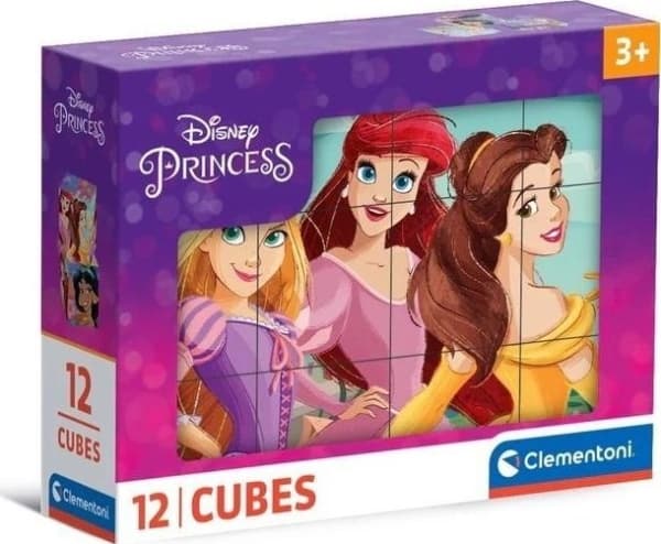 Clementoni CLE Cubi klocki 12 Disney Princess 41197