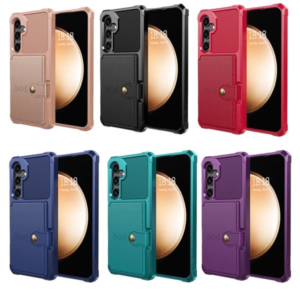 Samsung Galaxy S24 Plus Elegant Plånboksfodral med Magnetisk Hållare