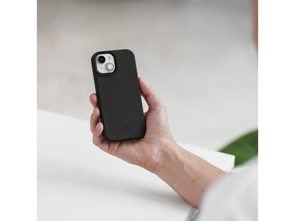 Woodcessories Bio Case, Cover, Apple, iPhone 15 Plus, 17 cm (6.7"), Black