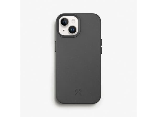 Woodcessories Bio Case, Cover, Apple, iPhone 15 Plus, 17 cm (6.7"), Black
