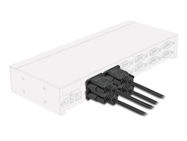 Delock - Seriell RS-232-kabel - DB-9 (hona) skruvbar till DB-9 (hona) skruvbar - 3 m - 5 mm - svart