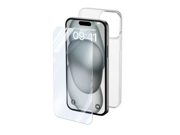 Cellularline Protection Kit, Suojus, Apple, iPhone 15, 15,5 cm (6.1"), Läpinäkyvä