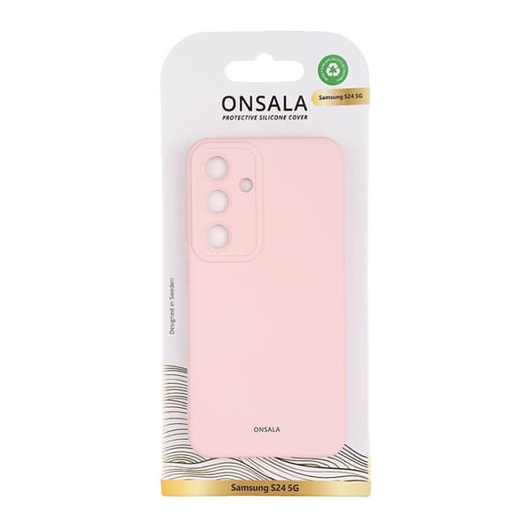 Onsala Galaxy S24 Mobilskal Silikonkänsla - Rosa