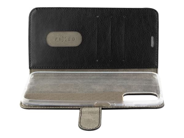 FIXED Opus - Vikbart fodral för mobiltelefon - konstläder - svart - för Xiaomi POCO X6 Pro